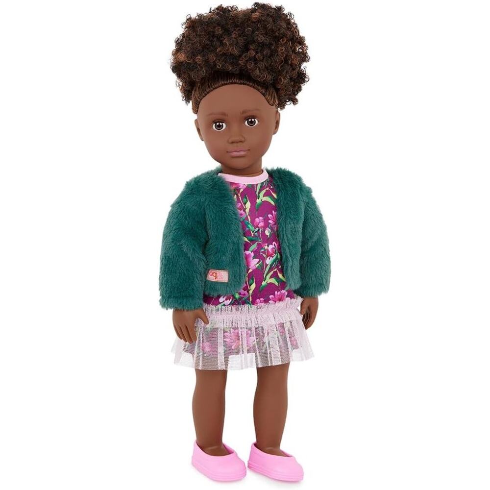Our Generation Lucia 18" Fashion Doll with Faux-Fur Jacket & Floral Dress NWT